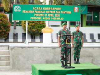 Dandim 1406/Wajo Pimpin Kopraport, Prajurit Diminta Tingkatkan Profesionalisme dan Loyalitas